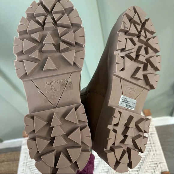 Schutz Billie Casual Bootie casual moccacino tan faux leather boots - Picture 7 of 8